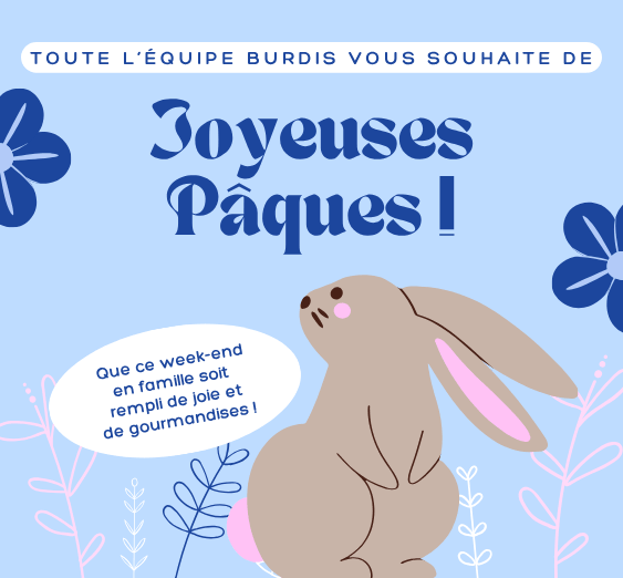 Joyeuses Pâques 2026 de la part de toute l'équipe Burdis !
